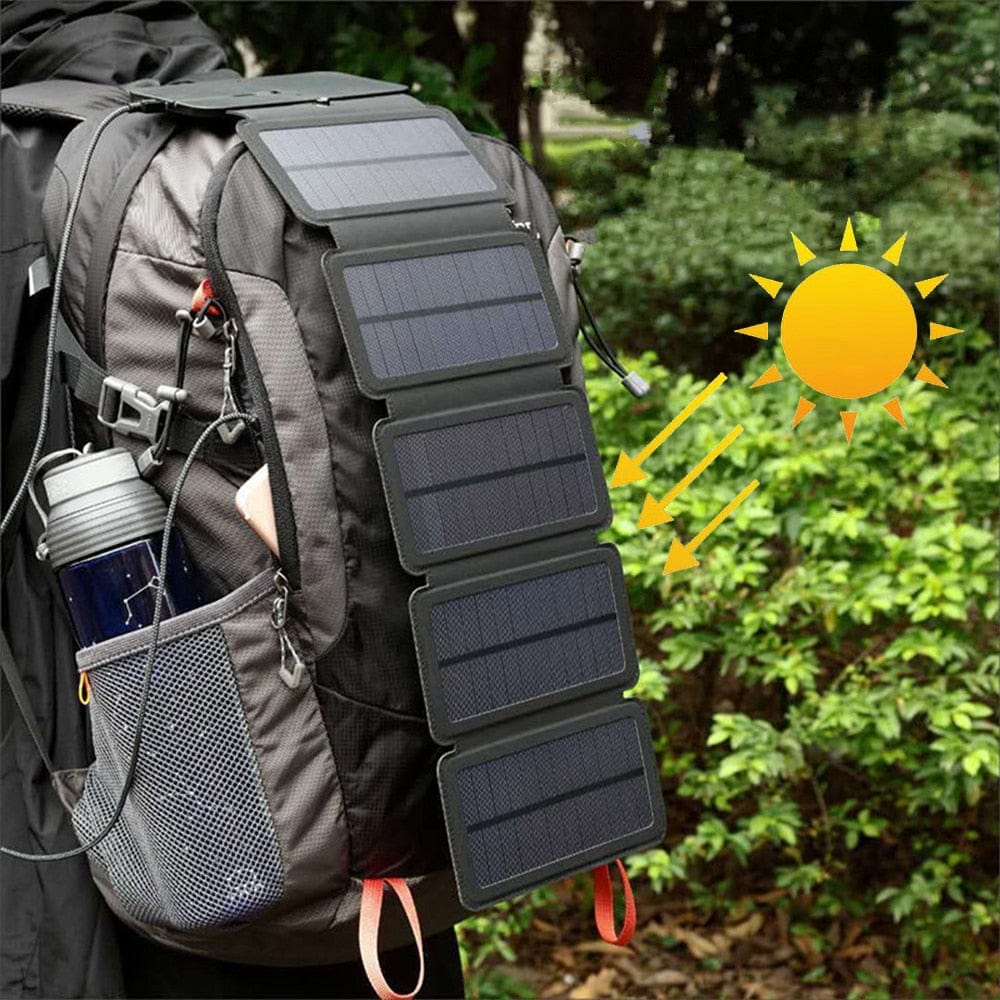 Trek Tech Gear 0 Folding Outdoor Portable Solar Panel Charger 5V 2.1A USB Output