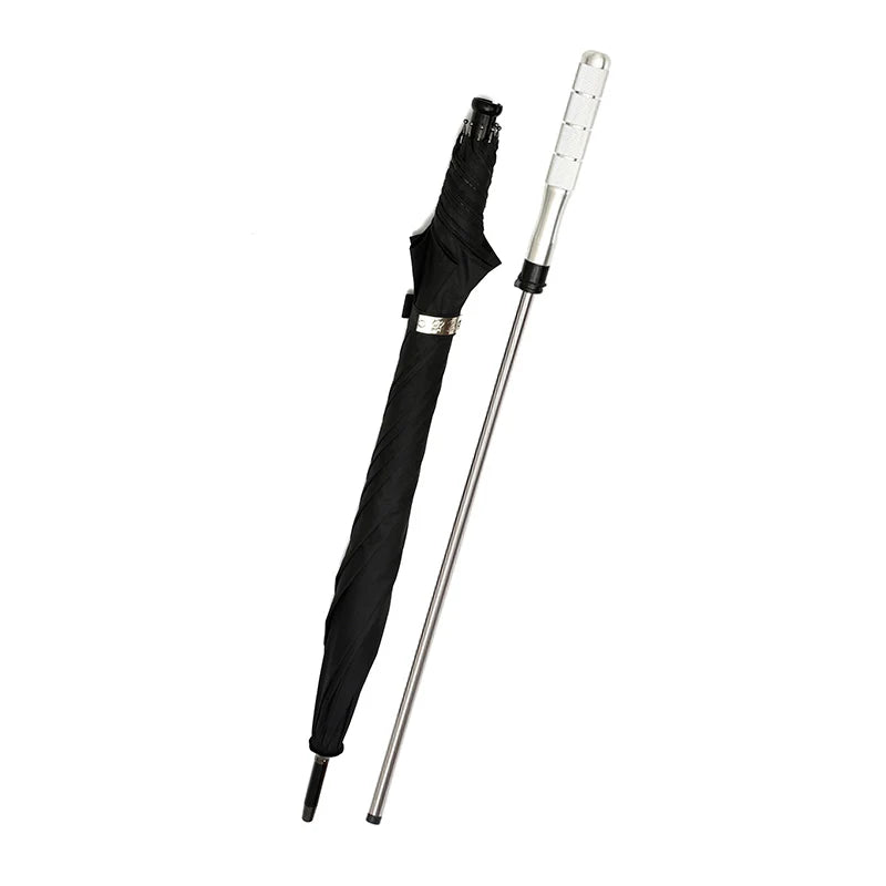 2-in-1 Walking Cane UV Protection Hiking Windproof Umbrella