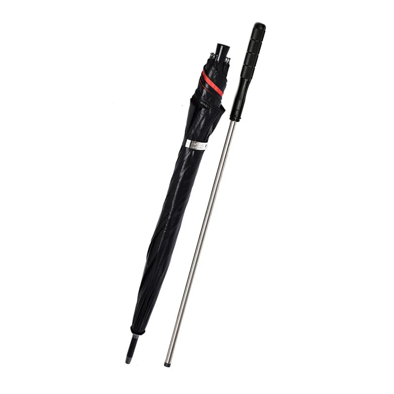 2-in-1 Walking Cane UV Protection Hiking Windproof Umbrella