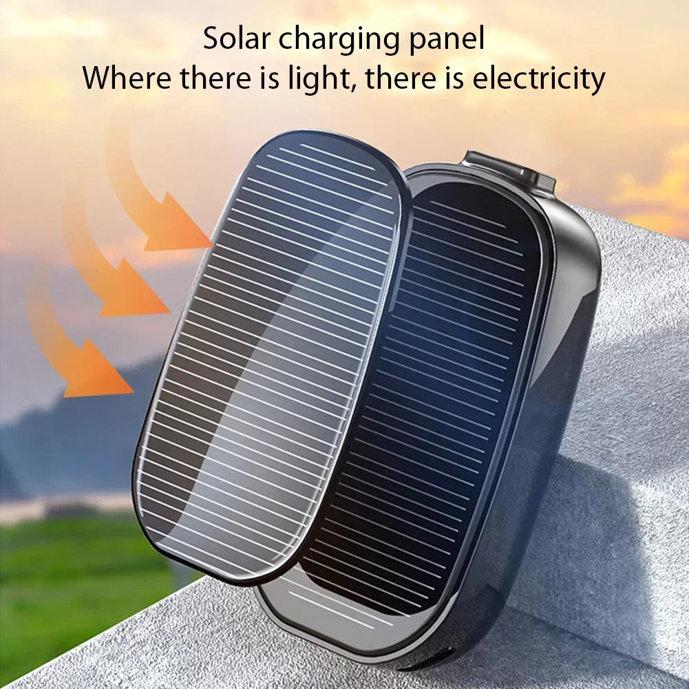 SolarCharge Mini: 1200mAh Solar-Powered Keychain Phone Charger, Portable Type-C Wireless Power Bank for iPhone, Samsung