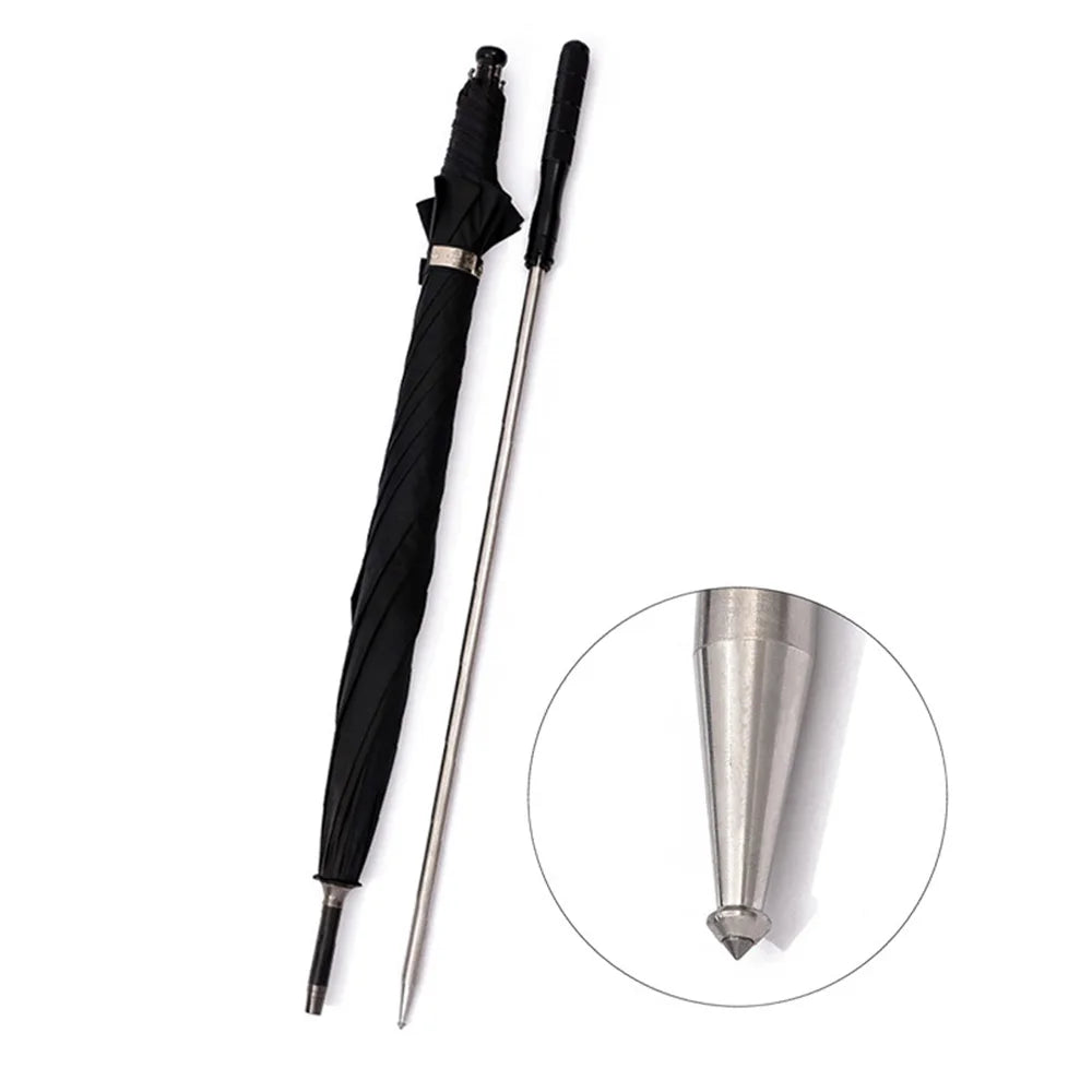 2-in-1 Walking Cane UV Protection Hiking Windproof Umbrella