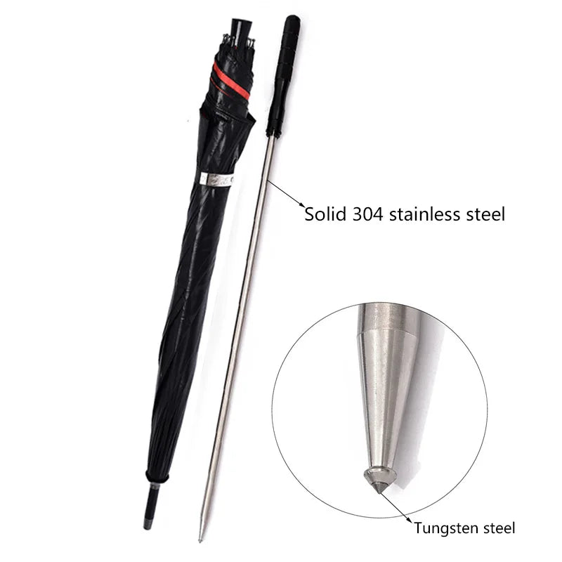 2-in-1 Walking Cane UV Protection Hiking Windproof Umbrella