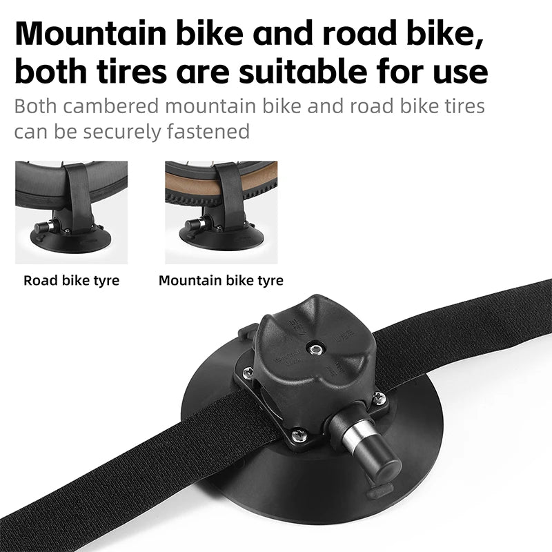 CyclaMount Versatile Suction Roof-Top Bike Carrier for 1-3 Bikes