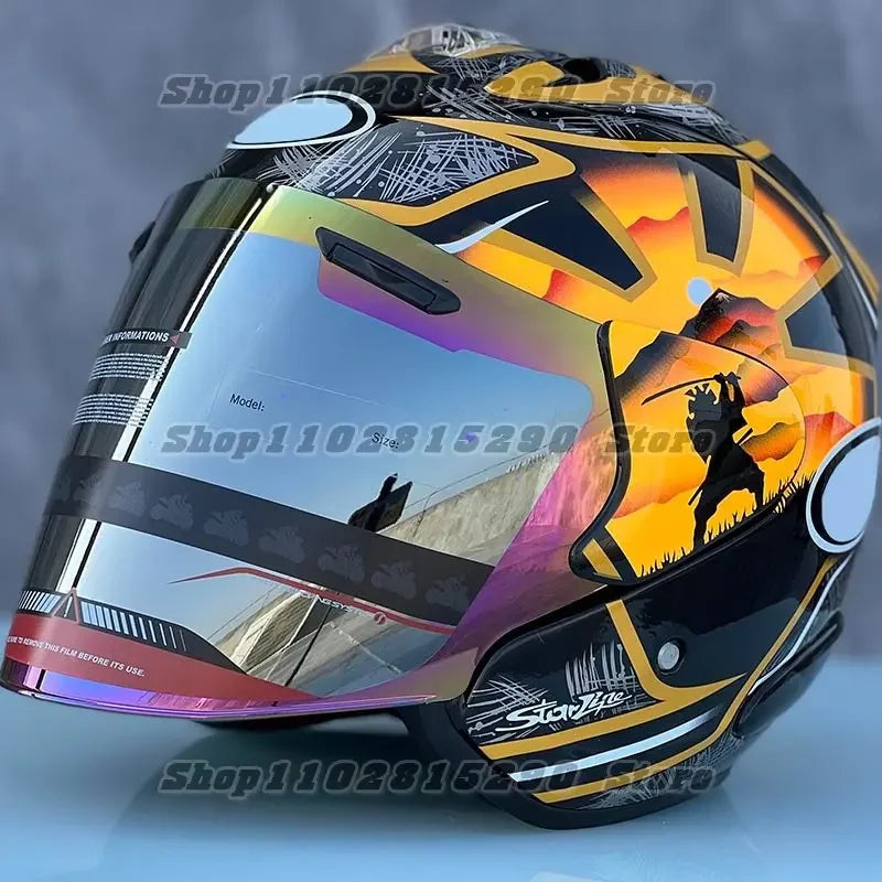 SamuraiX: Ram3 Pedrosa Half Helmet for Men and Women, Off-Road Summer Helmet for Downhill Racing and Mountain Cross