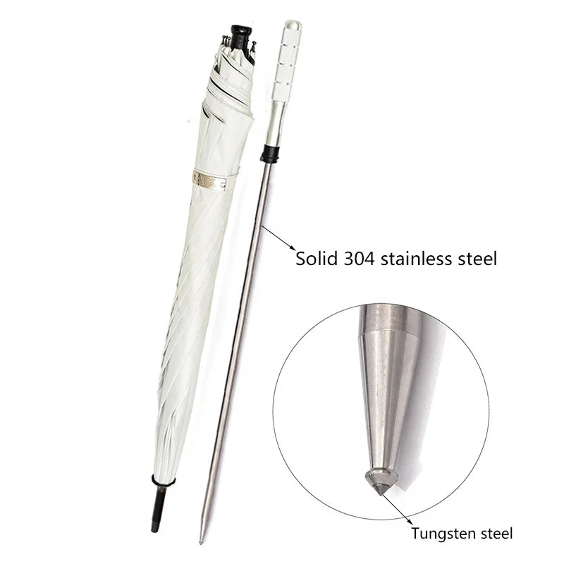 2-in-1 Walking Cane UV Protection Hiking Windproof Umbrella