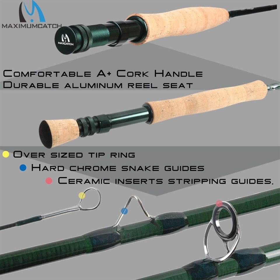 Maximumcatch 9FT Triangle Cordura Fly Fishing Rod & Reel Case with Box  Pocket Double Fly Rod Tube