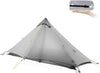 Trek Tech Gear FLM-8416650592567-GY-4Seasom-with-Mat Ultralight Tent 3-Season Backpacking Tent 1 Person Camping Tent, Outdoor Lightweight LanShan Camping Tent Shelter, Perfect for Camping, Trekking, Climbing, Hiking Gray