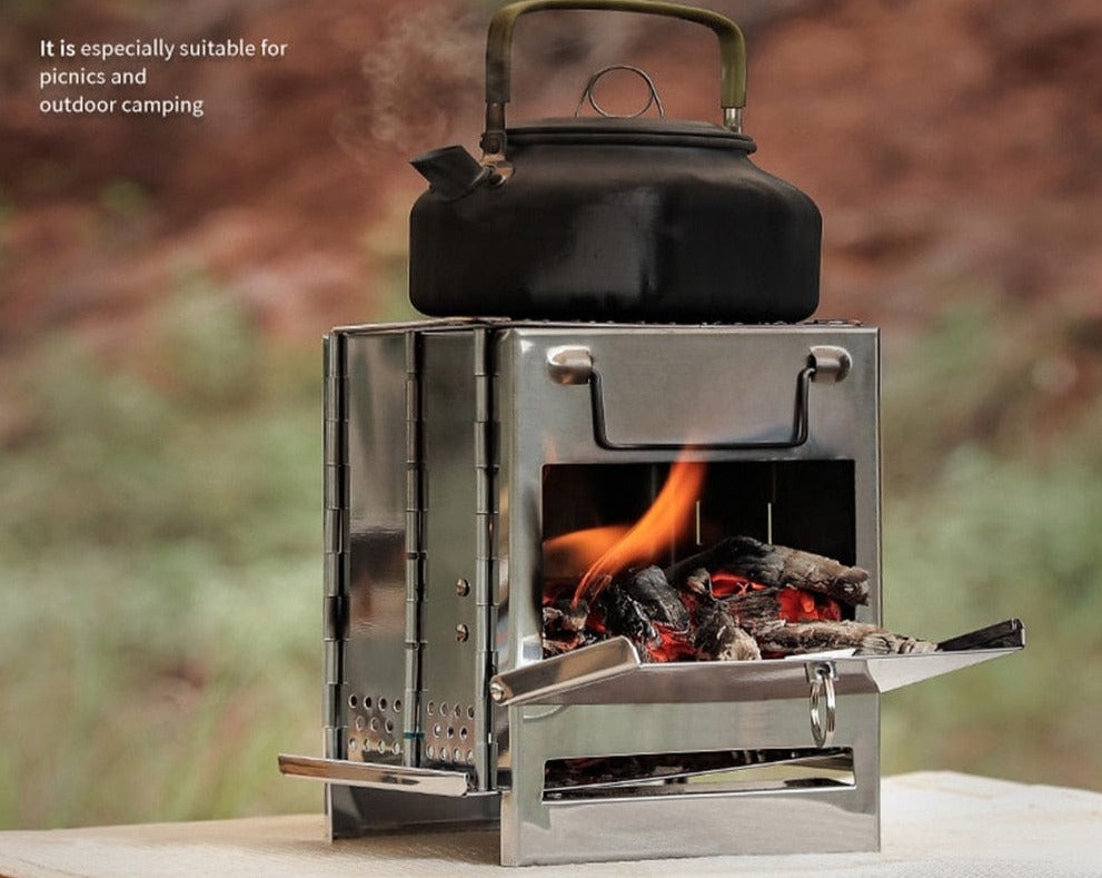 Trek Tech Gear with a Storage Bag Mini Outdoor Portable Firewood Stove